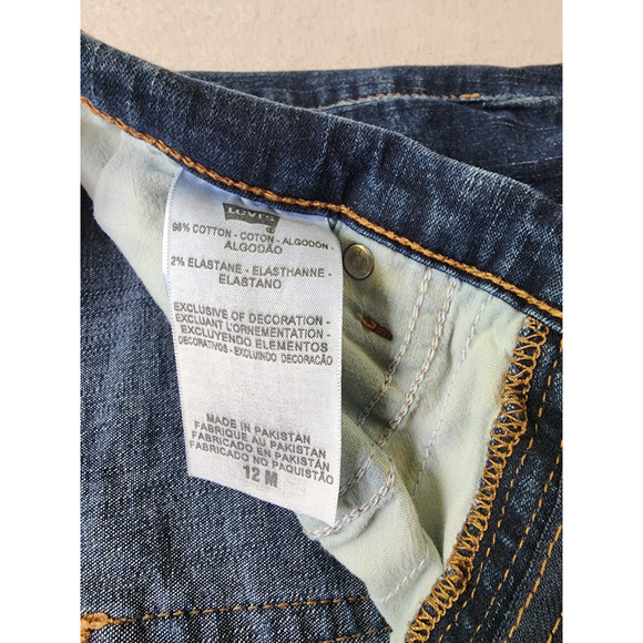 Levi's 512 •Perfectly Slimming Women's Stretch Denim Blue Jeans Bootcut Size 12M - Picture 9 of 9